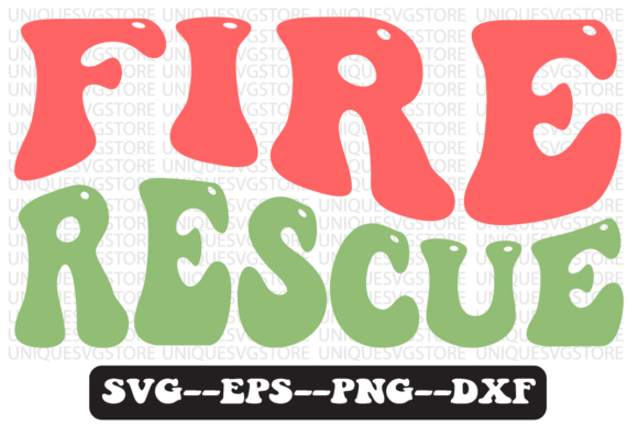 Fire Rescue Groovy Retro Svg Design Review