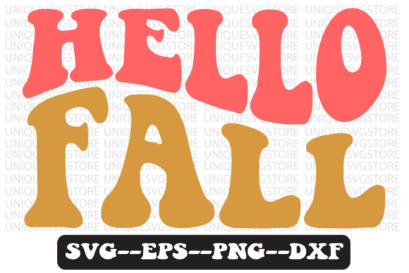 Hello Fall Groovy Retro Svg Design Review