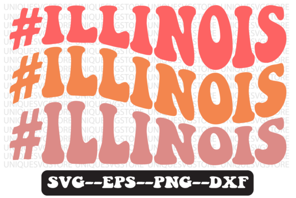 Illinois City Groovy Retro Svg Design Review