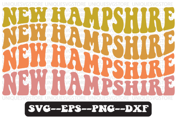 New Hampshire City Retro Svg Design Review