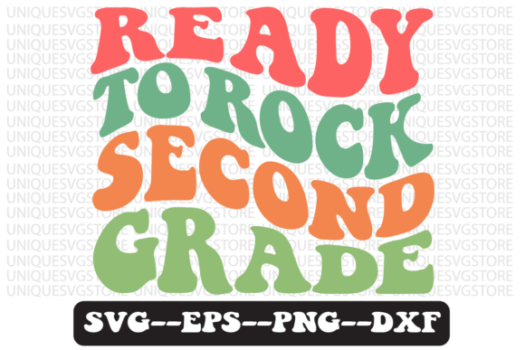 Ready to Rock 2nd Grade Retro Svg Design